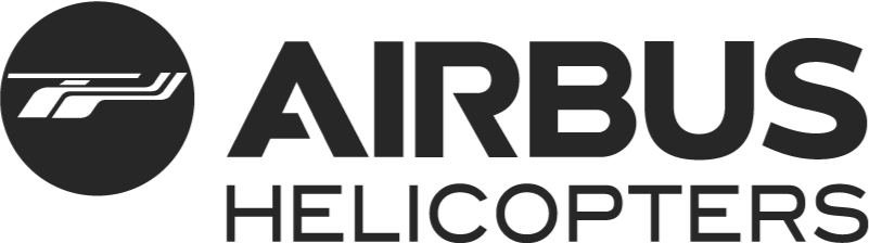 Airbus Helicopters Logo, a stylized representation of the company's name with a blue and white color scheme.